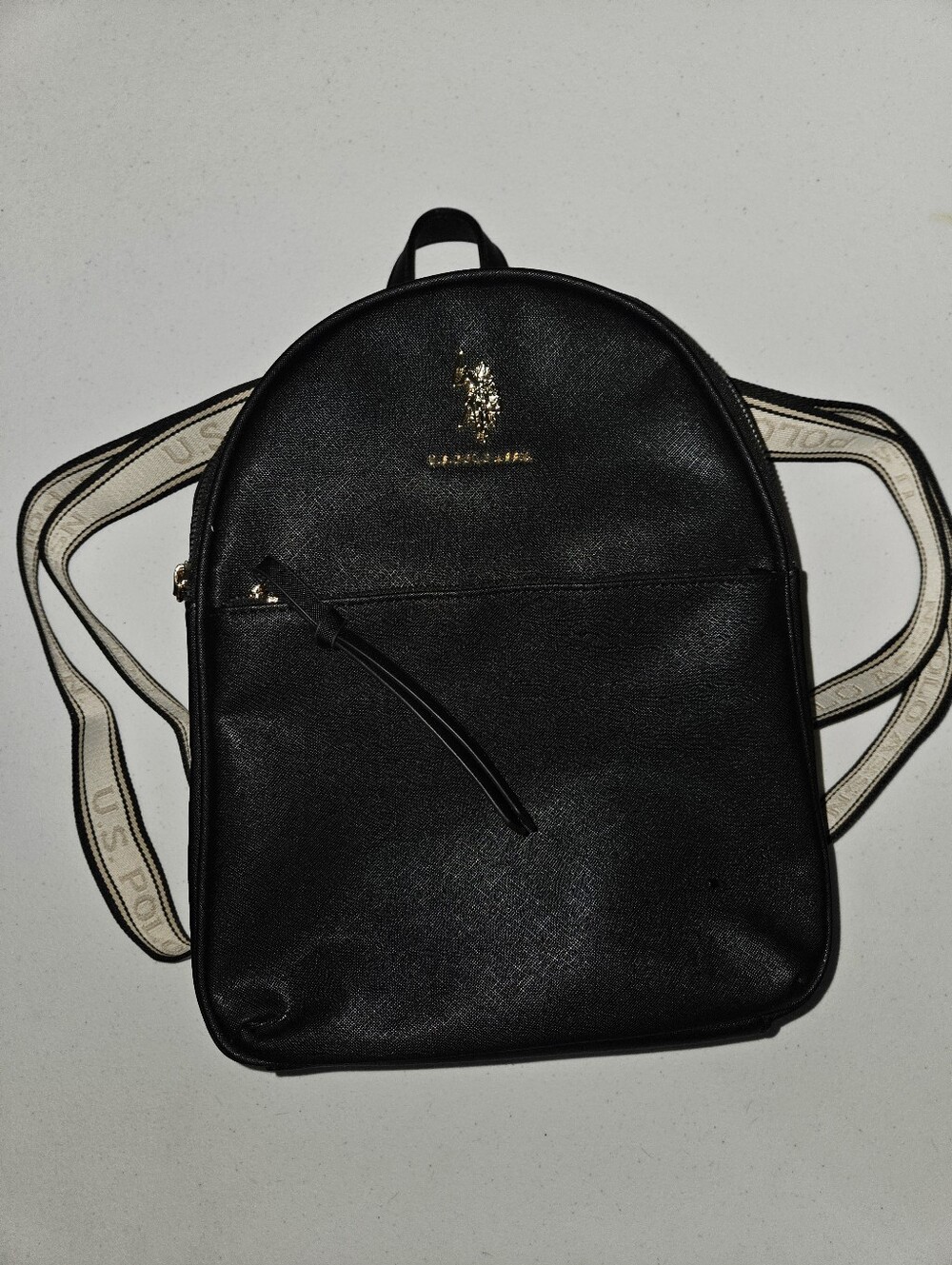 US Polo Assn Black and Red Backpack Purse